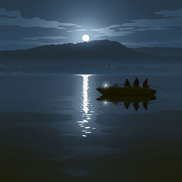 Vom Boot aus auf Trüschen